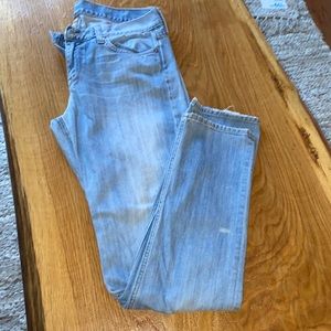 J.Crew Downtown Skinny light Wash, Slightly Distressed Jeans sz 10, Made in USA